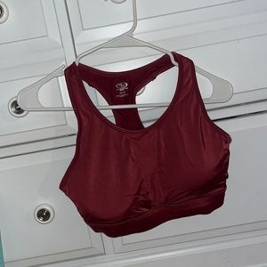Red athletic Sports bra that is highly supportive and nice material!!